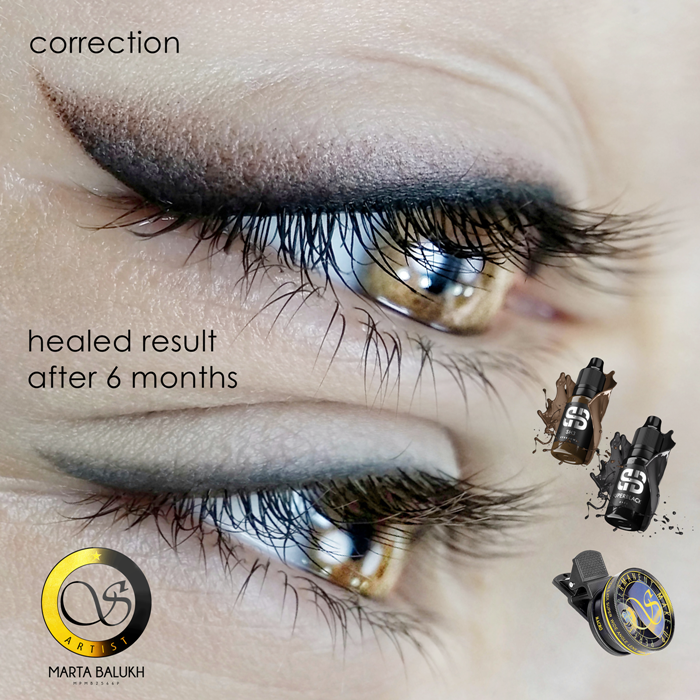 Перманентный макияж век татуаж стрелка с растушевкой, фото - Мастер татуажа Марта Балух