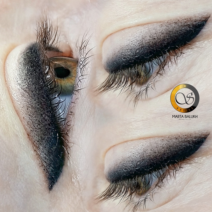 Татуаж стрелки перманентный макияж век, фото - Мастер татуажа Марта Балух