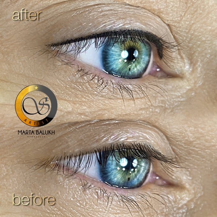 Межресничный татуаж перманентный макияж век, фото - Мастер татуажа Марта Балух