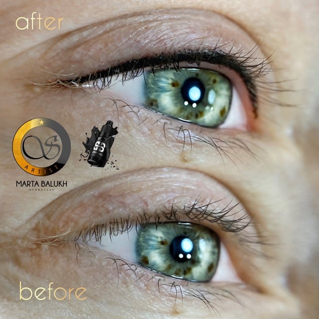 Міжвійка перманент очей татуаж, фото - Майстер татуажу Марта Балух