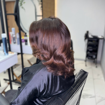 Шоколадный цвет волос коричневый махагон, фото - Парикмахер-колорист Альбина Ходаковская