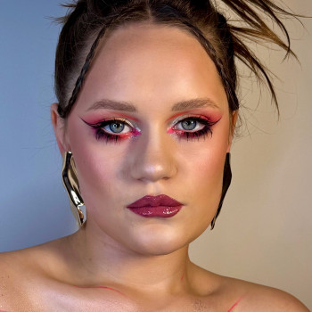 Незвичайний макіяж губ очей, фото - Візажист Катерина Полежаєва