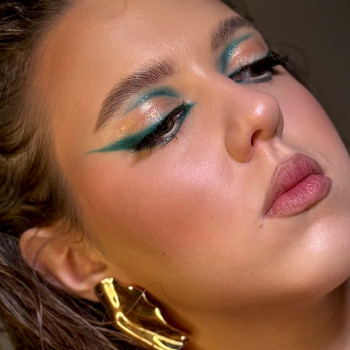 Вечірній макіяж гарний незвичайний губ, фото - Візажист Катерина Полежаєва