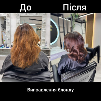 Темний блонд колір волосся брюнет коричневий, фото - Перукар-колорист Альбіна Ходаковська
