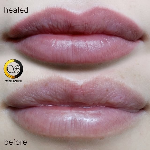 Акварельний татуаж губ перманентний макіяж, фото - Майстер татуажу Марта Балух