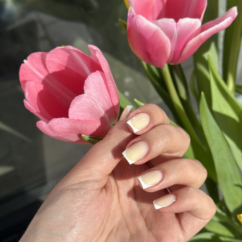 Нежный маникюр французский френч, фото - Мастер маникюра София Клименко