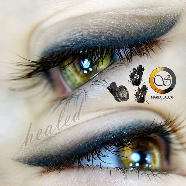 Перманентный макияж век татуаж стрелка с растушевкой перманент, фото - Мастер татуажа Марта Балух