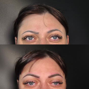 Корекція брів після іншого майстра.