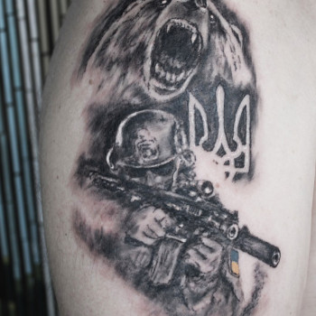 Тату військові, фото - Майстер татуажу Сергій Шевченко