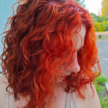 Складне фарбування теплий блонд рудий колір волосся, фото - Перукар-універсал Анна