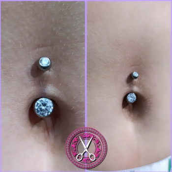 Пірсинг пупка (з титановою прикрасою для первісного проколу)