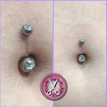 Пірсинг пупка (з титановою прикрасою для первісного проколу)