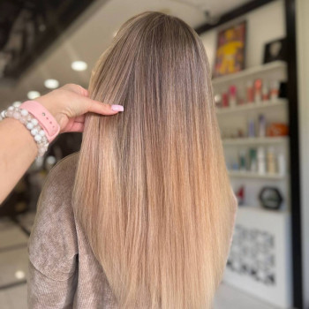 Сложное окрашивание рельефное теплый блонд, фото - Салон красоты Fargo