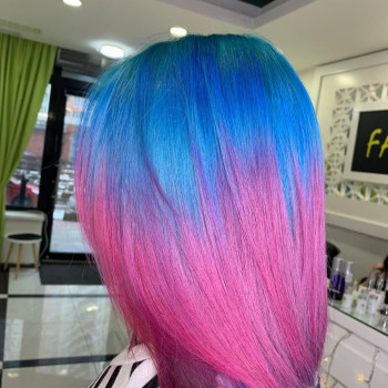 Сложное окрашивание омбре растяжка цвета, фото - Салон красоты Fargo