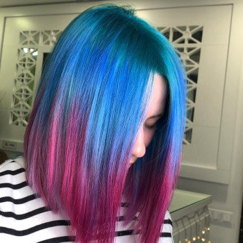 Сложное окрашивание омбре растяжка цвета, фото - Салон красоты Fargo