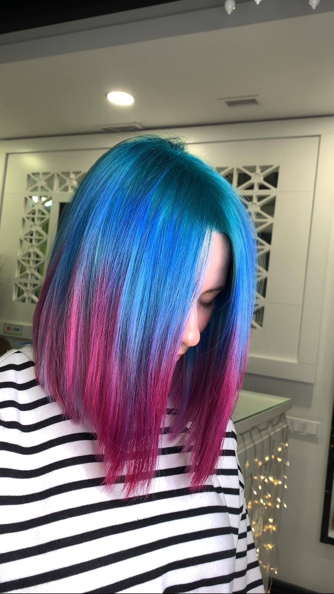 Сложное окрашивание передних прядей омбре, фото - Салон красоты Fargo