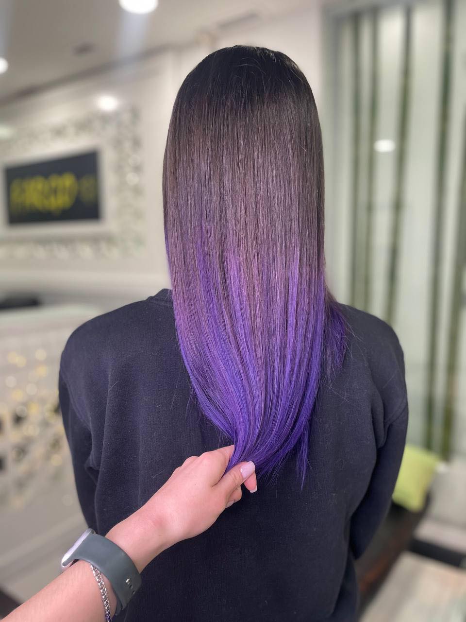 Сложное окрашивание омбре растяжка цвета, фото - Салон красоты Fargo