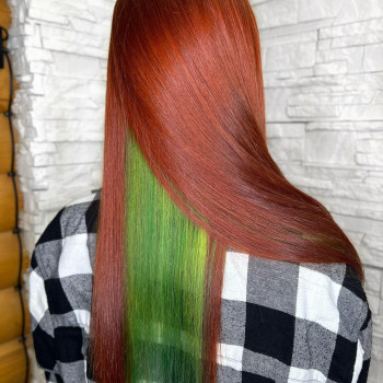 Скрытое окрашивание сложное растяжка цвета, фото - Салон красоты Fargo