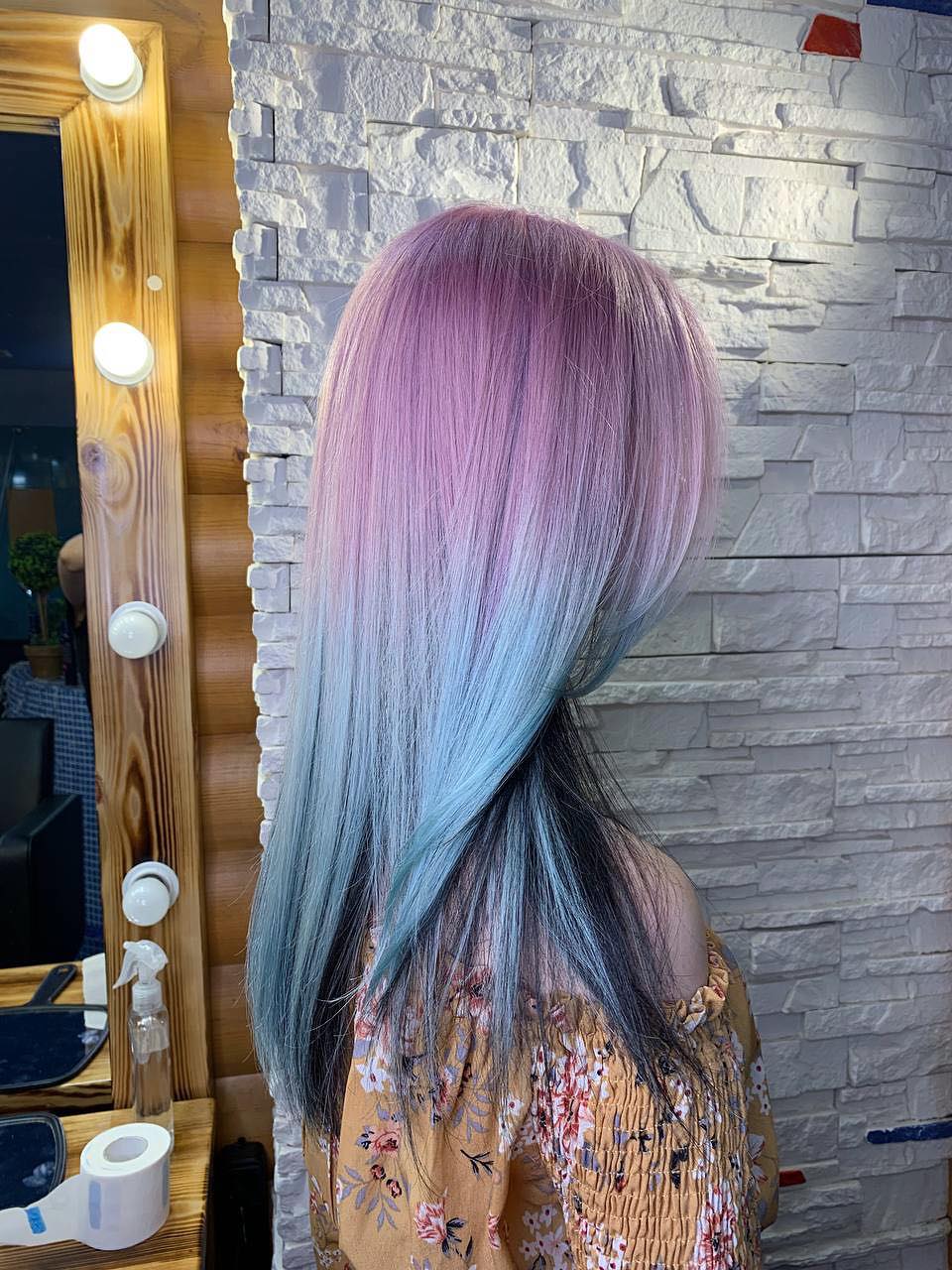 Омбре колорирование пепельный цвет волос, фото - Салон красоты Fargo