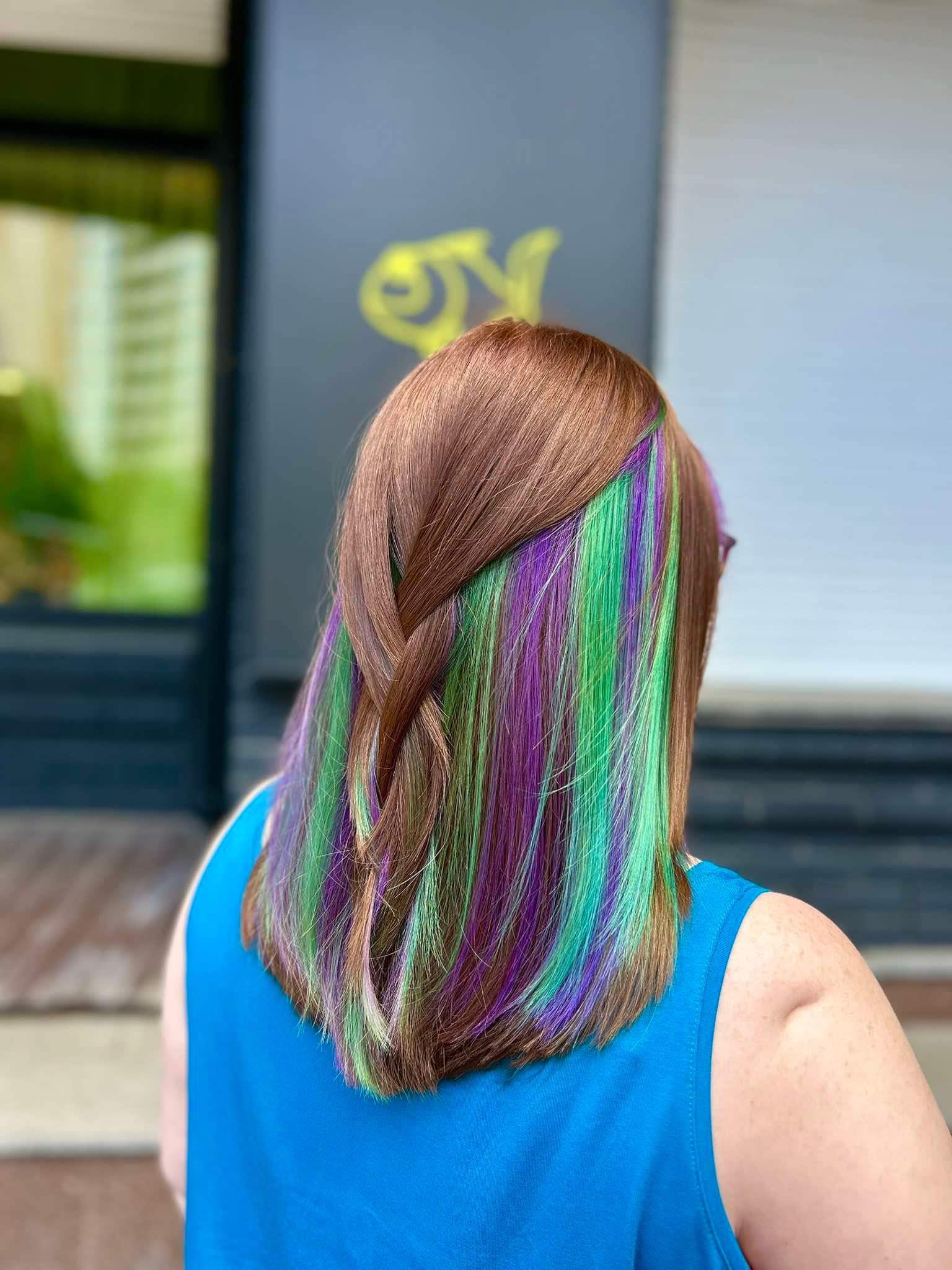 Скрытое окрашивание сложное передних прядей, фото - Салон красоты Fargo