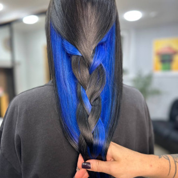 Скрытое окрашивание цвет волос шатен серый, фото - Салон красоты Fargo