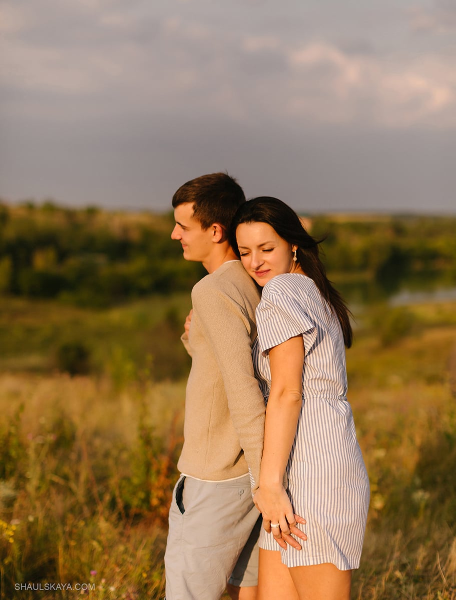 Фотосесія вагітності на природі пари, фото - Весільний фотограф Анна Шаульская