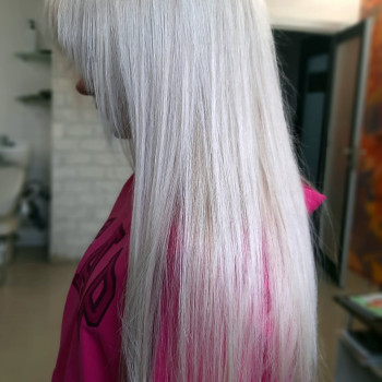 Блонд холодный платиновый, фото - Парикмахер Кристина Лебедева