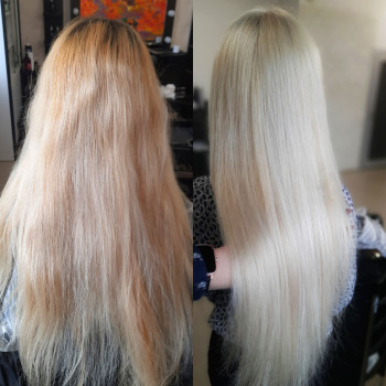 Блонд холодный платиновый, фото - Парикмахер Кристина Лебедева