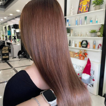 Русый цвет волос шоколадный шатен, фото - Салон красоты Fargo