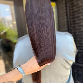 Медный цвет волос коричневый капучино, фото - Салон красоты Fargo