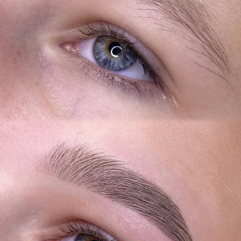 фарбування брів фарбою та корекція