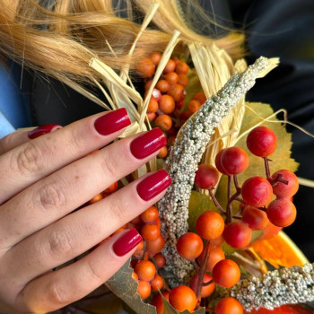 Манікюр осінь на квадратні нігті осінній, фото - Салон краси Fargo