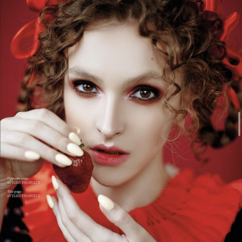 Яскравий макіяж незвичайний губ очей, фото - Візажист Наталія Силенко