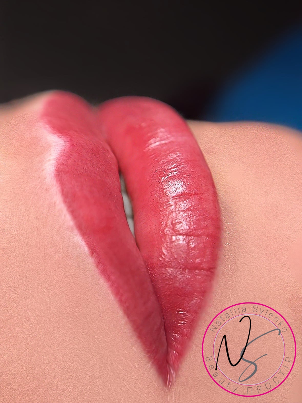 Акварельний татуаж губ перманент, фото - Візажист Наталія Силенко