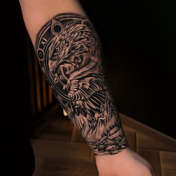 Тату для хлопців на руці передпліччі, фото - Тату майстер Олег Попов