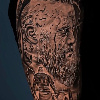 Тату для хлопців на плечі скандинавські, фото - Тату майстер Олег Попов