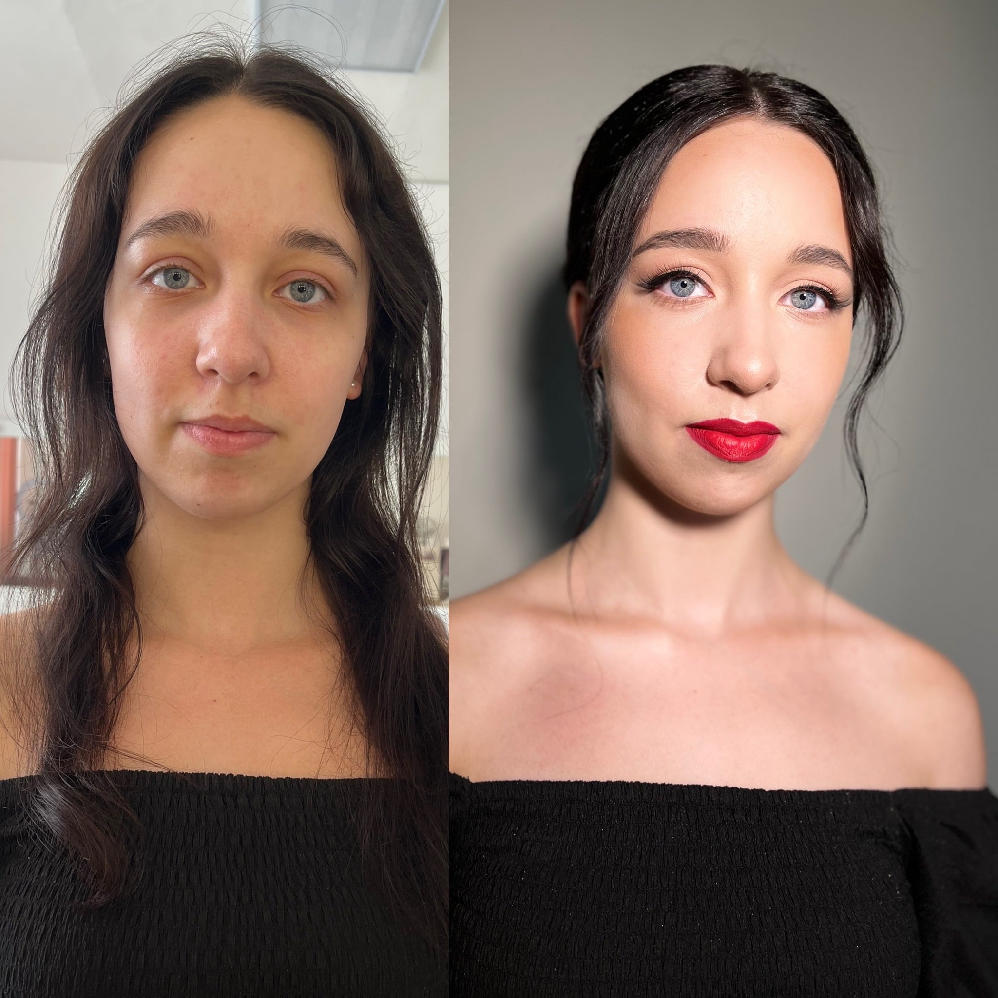 Макияж на выпускной с красной помадой день святого Валентина, фото - Визажист Диана Гончар