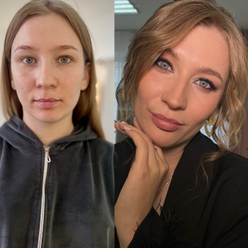 Вечерний макияж коктейльный на корпоратив, фото - Визажист Диана Гончар