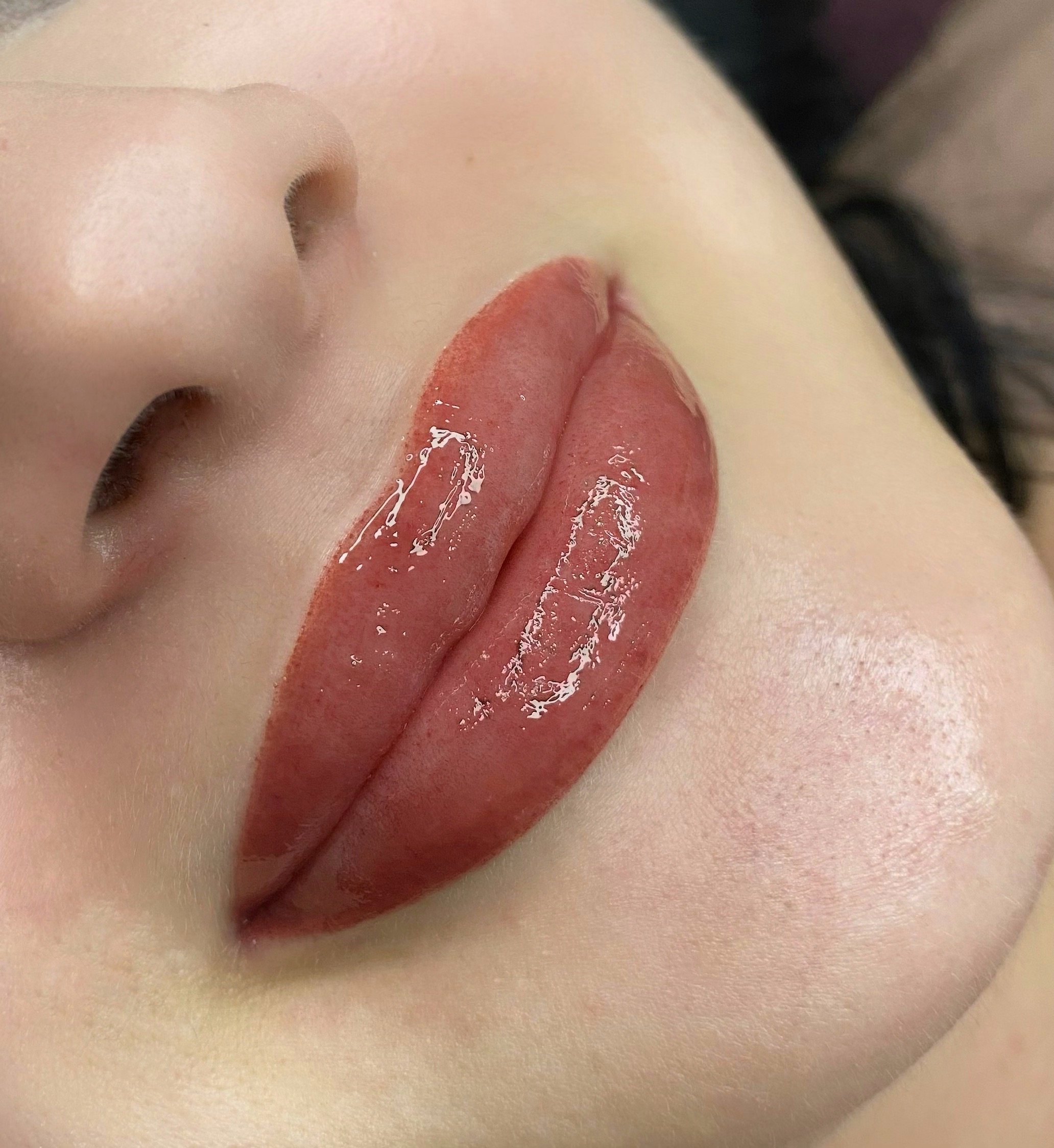 Акварельный татуаж губ перманент, фото - Мастер татуажа Ольга Красноруцька