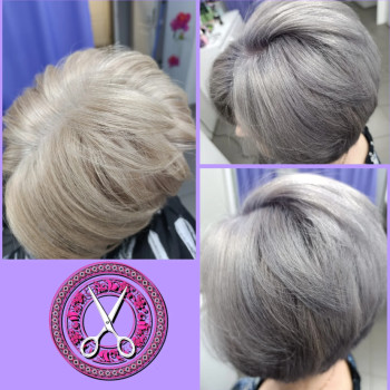 Жіноча стрижка та фарбування