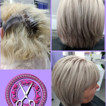 Жіноча стрижка та фарбування