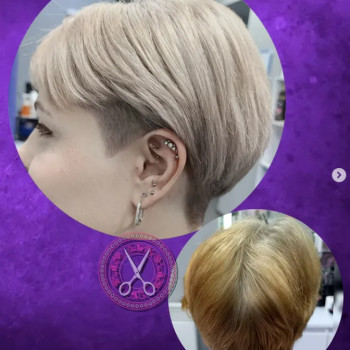 Жіноча стрижка та фарбування