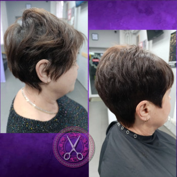 Жіноча стрижка та фарбування