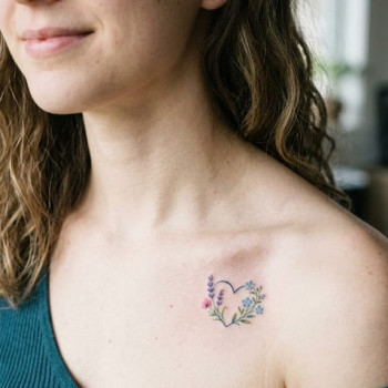 Тату женские цветные цветы, фото - Тату мастер Юлия Данилович