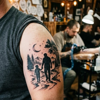 Тату для хлопців на руці чорно-білі, фото - Тату майстер Юлія Данилович