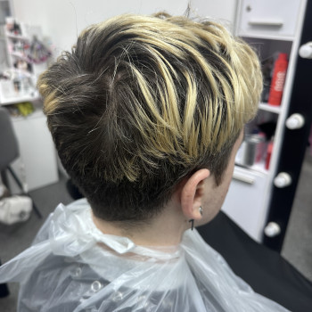 Мелірування чоловіче чорне волосся, фото - Перукар-універсал Алина Соколова