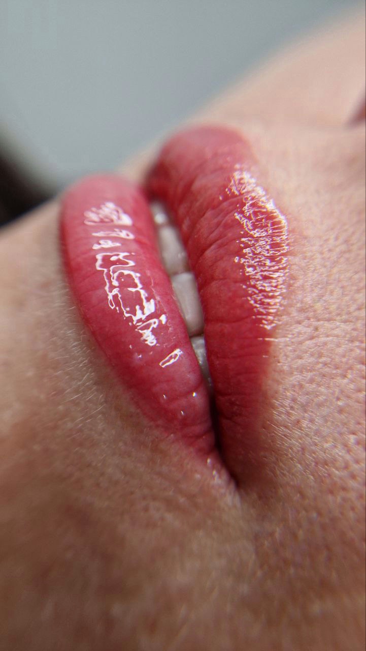 Акварельный татуаж губ перманент, фото - Мастер татуажа Вікторія Малюкова