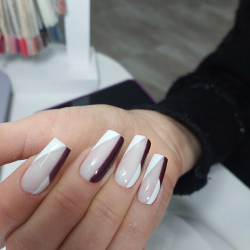 Маникюр геометрия шикарный оригинальный, фото - Мастер маникюра Юлия Завалий