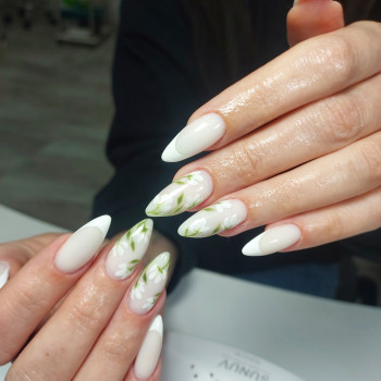 Маникюр с рисунком на острые ногти узором, фото - Мастер маникюра Юлия Завалий