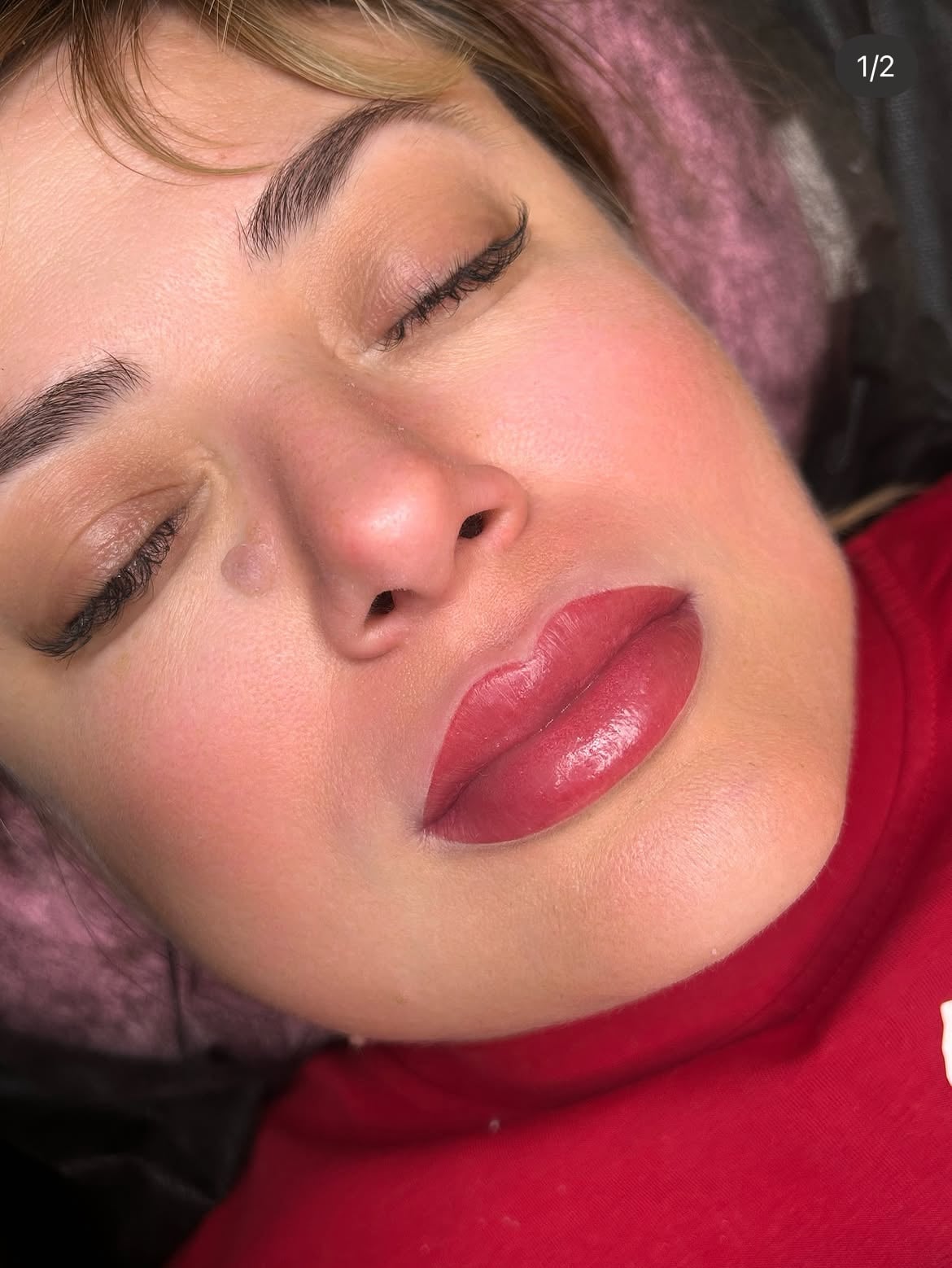 Акварельний татуаж губ перманент, фото - Майстер татуажу Олександра Левчун